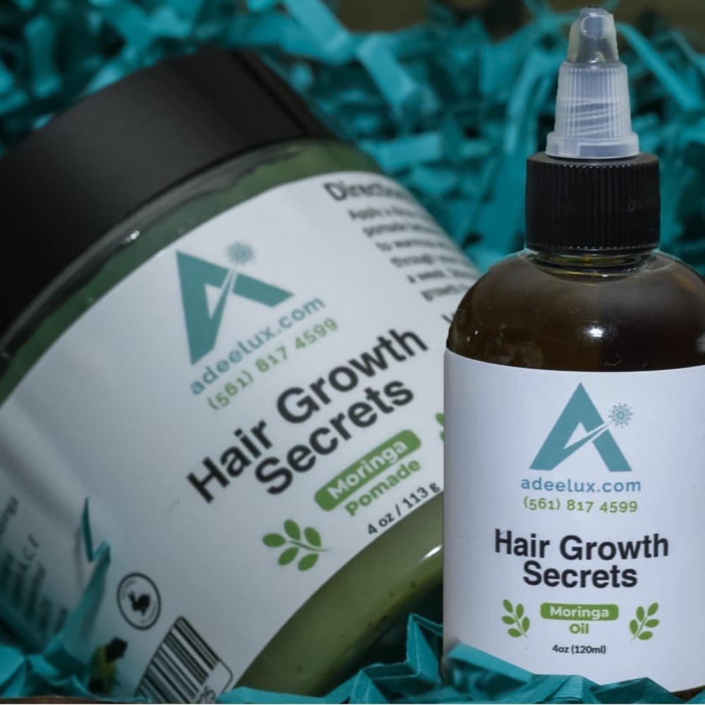 Hair Growth  Organic Moringa
4 oz Set Oil and Pomade